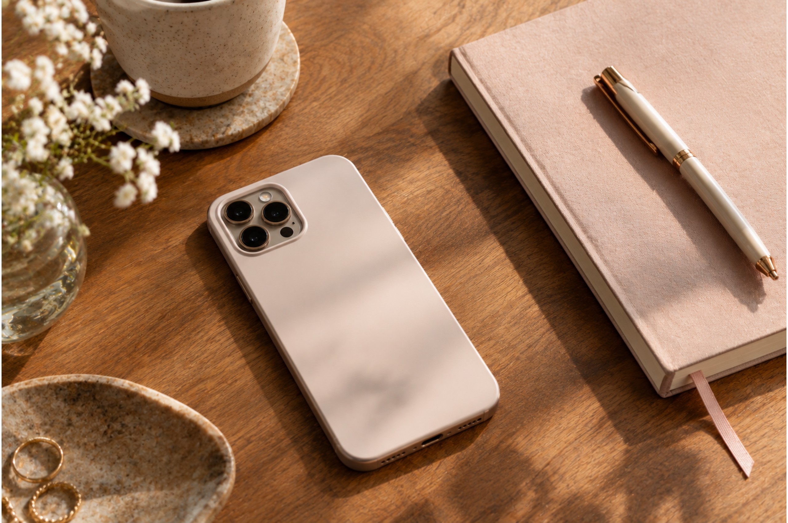 Phone left aside while journaling as part of a digital detox routine