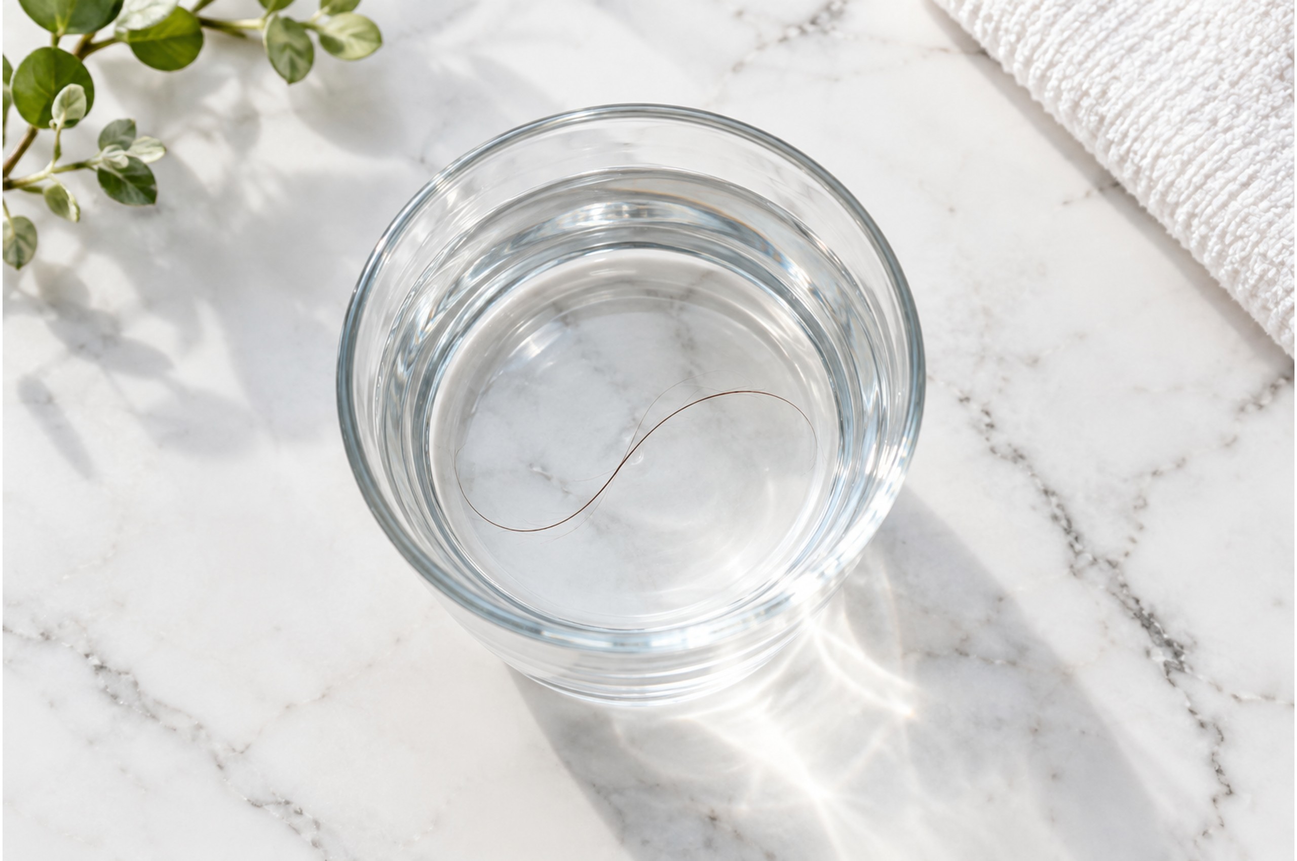 The hair porosity water glass test to find hair type